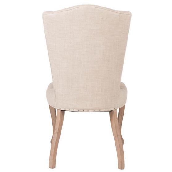 home goods dining chair upholstered dining chair studded dining chairs oak wood ,linen fabric