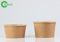 Para ir o alimento 16oz descartável da sopa biodegradável rola Logo Printed Kraft Paper Bowl feito sob encomenda