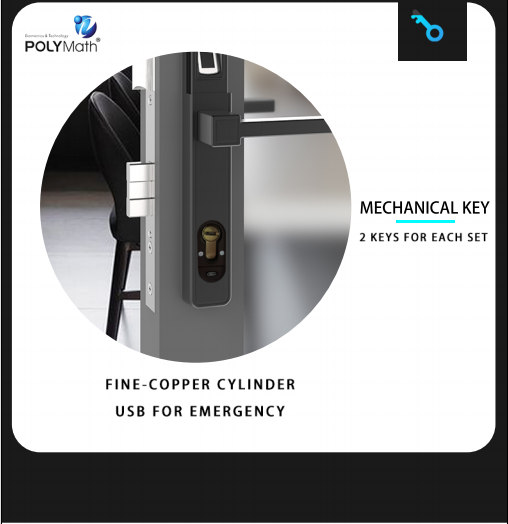 Digital Keyless Waterproof Tuya WiFi App Smart Door Lock Biometric Fingerprint Handle