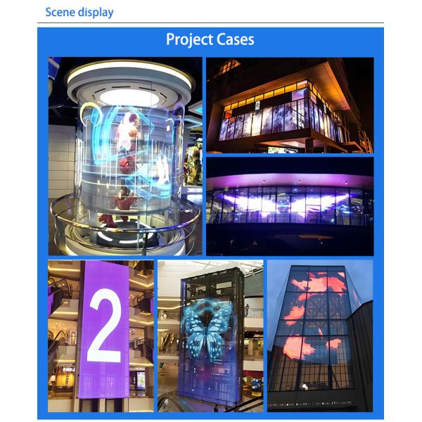 YUYI P3.91-7.82 High Transparency Lightweight and Durable Low Power Consumption Transparent LED Screen for Indoor Applications