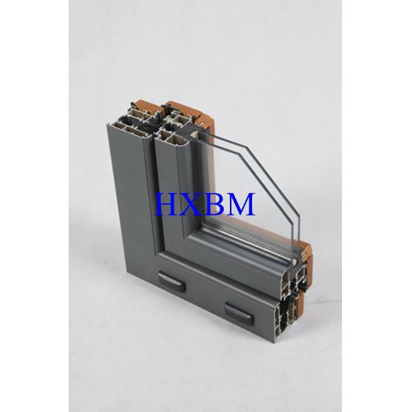 Декоративная алюминиевая одетая дверь окна соснового леса с двойное стеклянным делает водостойким