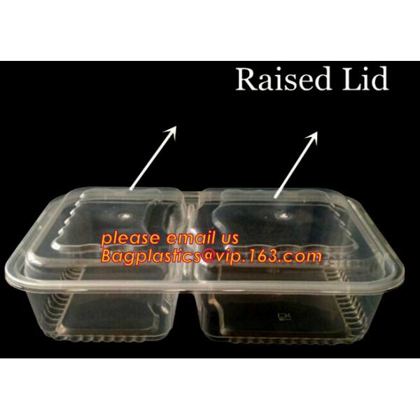 Коробка бенто пластикового устранимого пластикового взятия качества еды отсутствующая с 4 отсек, пищевой контейнер контейнеров пластиковый течебезопасный