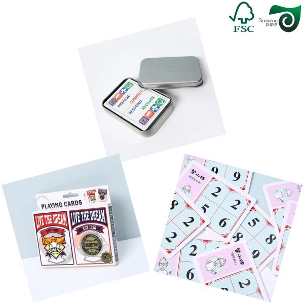 FSC 300gsm Playing Card Paper Double Side White With Black Core 450mm 320mm