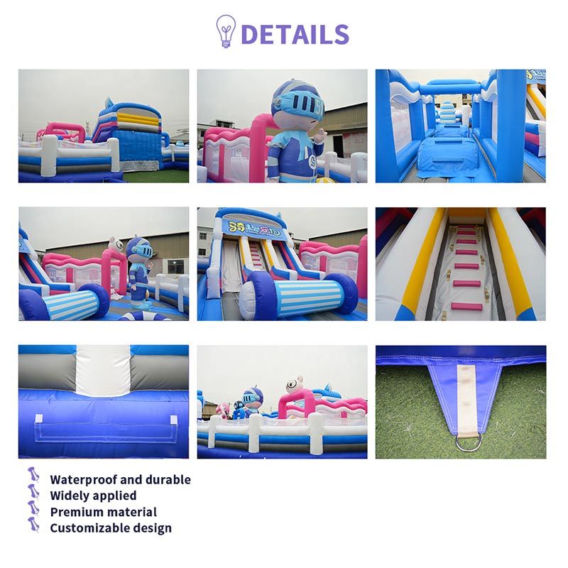 Commercial Space Robot Inflatable Amusement Park Round Astronaut Theme Bouncy Castle With Slide For Party Rental