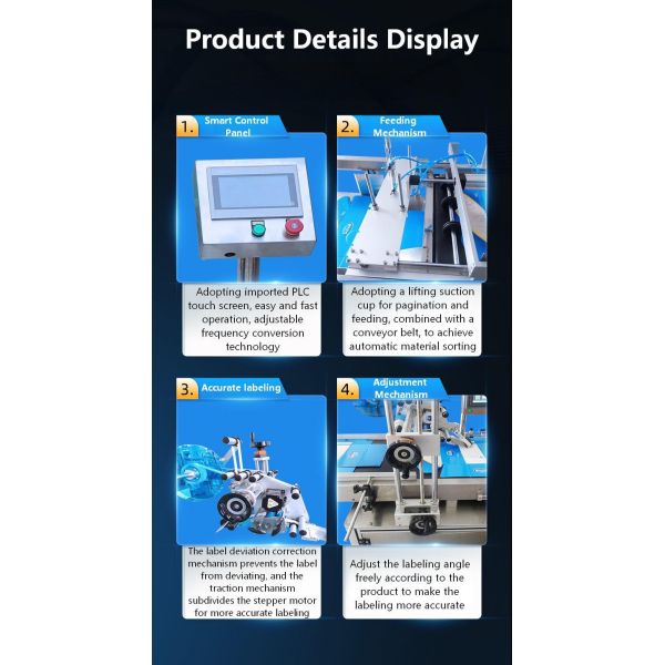 Fully Automatic Lifting Suction Cup Paper Box Flat Labeling Machine CH-602H Paper Box Commercial Paper Box Express Bag Labeling Machine