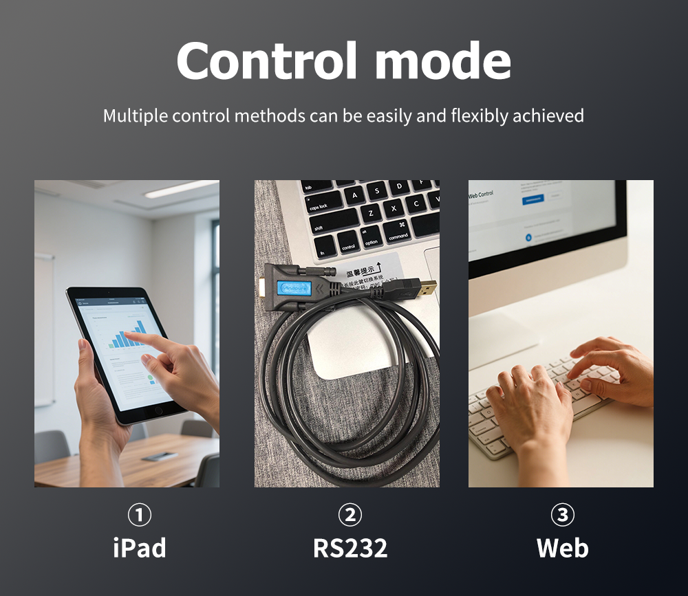 4K60 8Input 9Output Video Wall Processor with RS232 Web Control for Multi-Screen Display