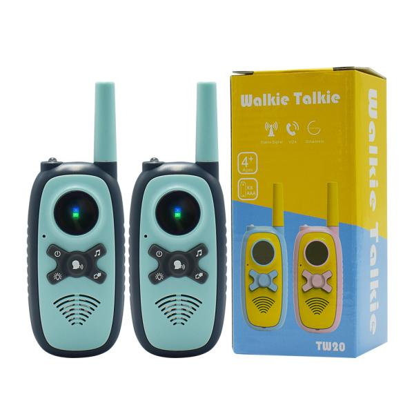 0.5W 3-Channel Toy Walkie Talkies for childred blue green red light 500m working range