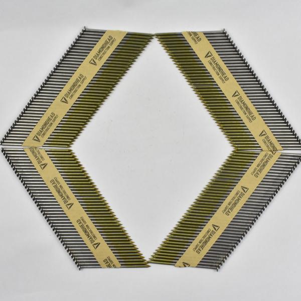 28 / 34 Degree 2.8mm*63mm D Head Ring Shank Electric  Galvanized Framing Nails