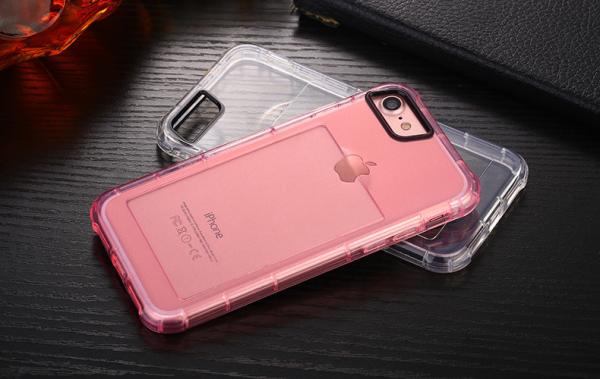 Transparent Clear Credit ID Card Slot Soft TPU Shockproof Silicon Mobile Phone Case For iPhone 8