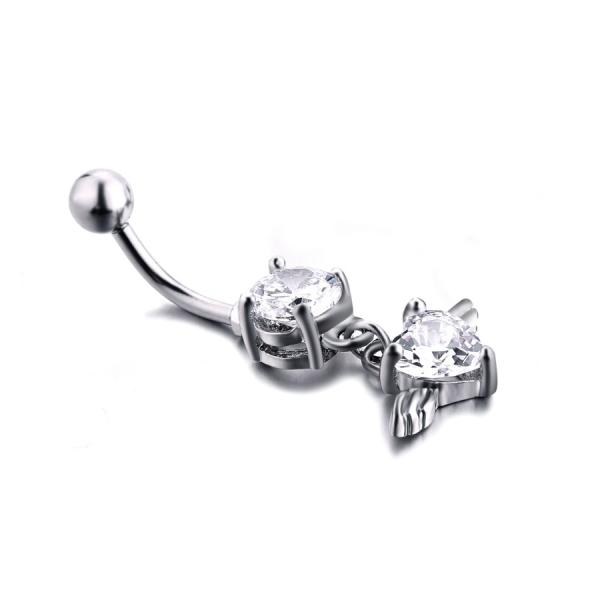 New Heart Shape Fashion Piercing Belly Ring Stainless Steel Piercing Jewelry Belly Button Ring