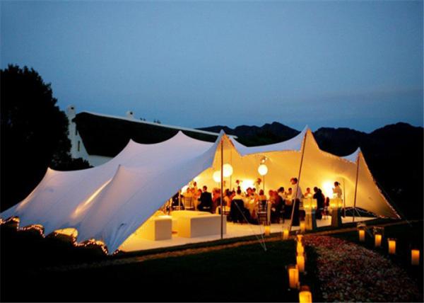 Custom Freeform Stretch Tent With Aluminum Frame Toughened Glass Door