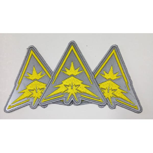 Heat Cut Border Iron On 12C Color Reflective Embroidered Patch