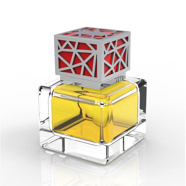 Процесс крышки флакона духов сплава цинка ODM OEM роскошный особенный квадратный гальванизируя