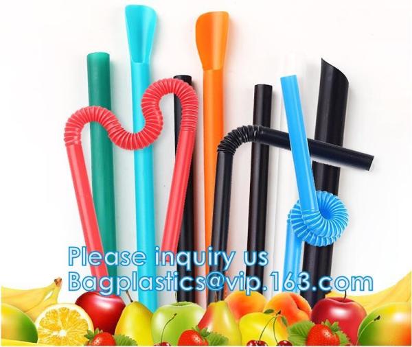 PLA Plant Based, Individual Wrap, Cocktail Drinking Straw, Eco Friendly, Corn Starch, Flexi, Spoon, Fork, Cultery