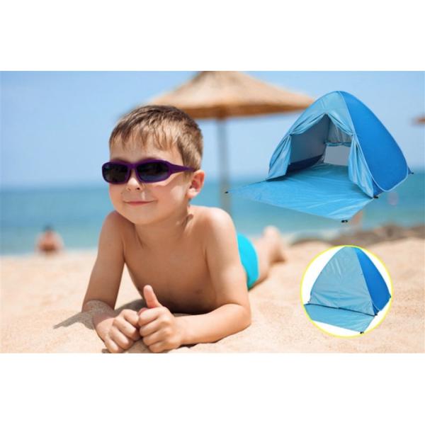 Polyester 190T Sun Shelter Pop Up Tent Shade For Beach Front W Door Curtain