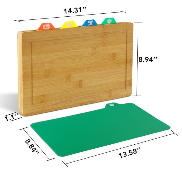 Установите разделочную доску 4 продовольственной безопасности прерывая доски сыра 4 пластиковую в 1