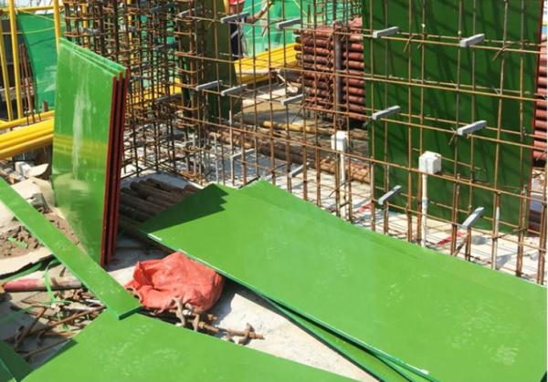 PP faced plywood super smooth 18mm thick green formwork panel
