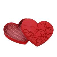 Boîte cadeau personnalisée rouge en forme de cœur Boîte d'emballage en papier chocolat avec impression de logo