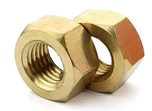 Galvanized Zinc Plated Brass Hexagon Nut H62 Din 934 M3 Yellow For Heavy Industry