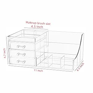 Clear Containers For Organizing 7 Drawers Stackable Dresser Bathroom Organizers And Storage Jewelry Hair Accessories