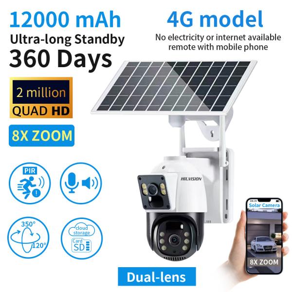 Full HD Memory Card Night Vision Waterproof 4G Model Dome Solar Network Camera