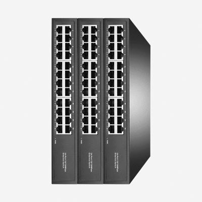Comutador Ethernet não gerenciado de 100 Mbps com 24 portas e adaptador AC