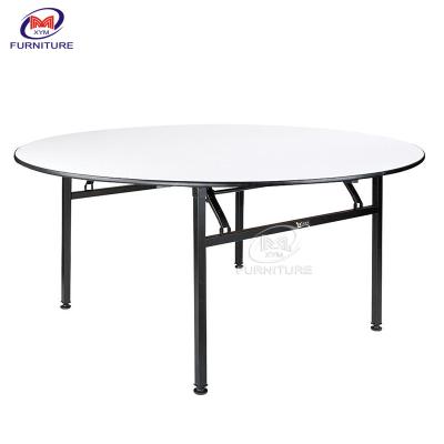 6 Foot Folding Round Hotel Banquet Table Dinner Wooden