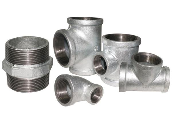GI Plumbing 1/2 Npt Malleable Iron Pipe Fittings Gas Pipe Elbow High Hardness ANSI Standard