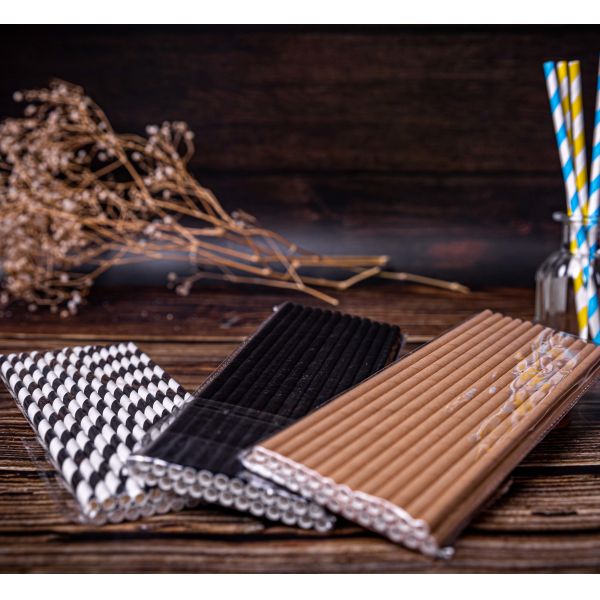 Eco-Friendly Biodegradable Compostable Paper Straw - Plastic-Free Alternative for Cold Drinks