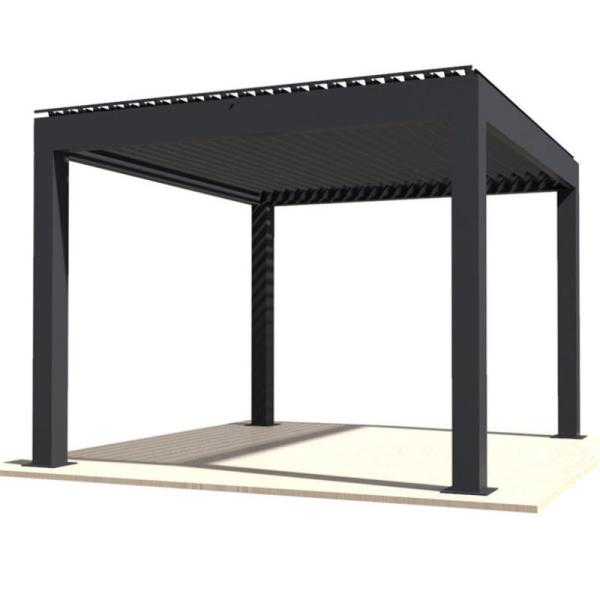 Aluminium Alloy Louver Turning Pavilion Outdoor Courtyard Villa Garden Windproof Roller Curtain Electric Aluminum Alloy Pavilion
