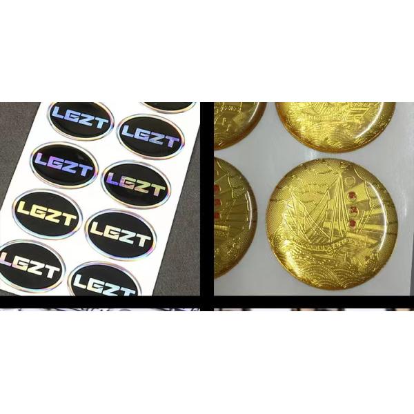 3D Gel Dome Sticker Epoxy Resin Labels Crystal Logo Holographic