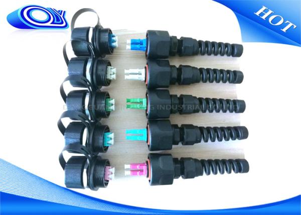 Outdoor Waterproof Cable Connector ODVA - LC UPC / SC APC Optical Fiber Parts