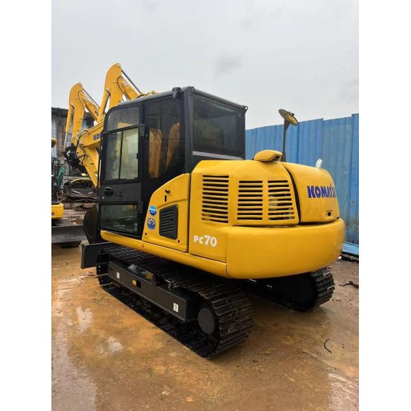 Yellow Komatsu PC70-8 Excavator 20 Tons 48.5 kW Power 3293 Working Hours