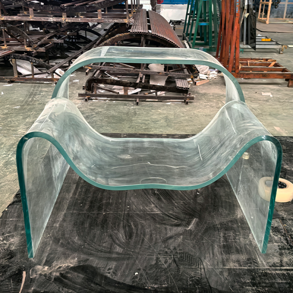 Bent Glass Art Furniture: Shaping Space with Curved Elegance