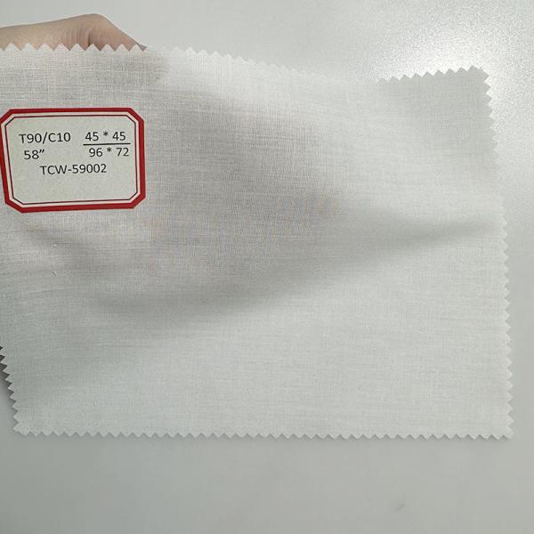 90/10 TC Pocket Fabric Luggage Lining 96X72 Bleached Dyed Fabric Custom