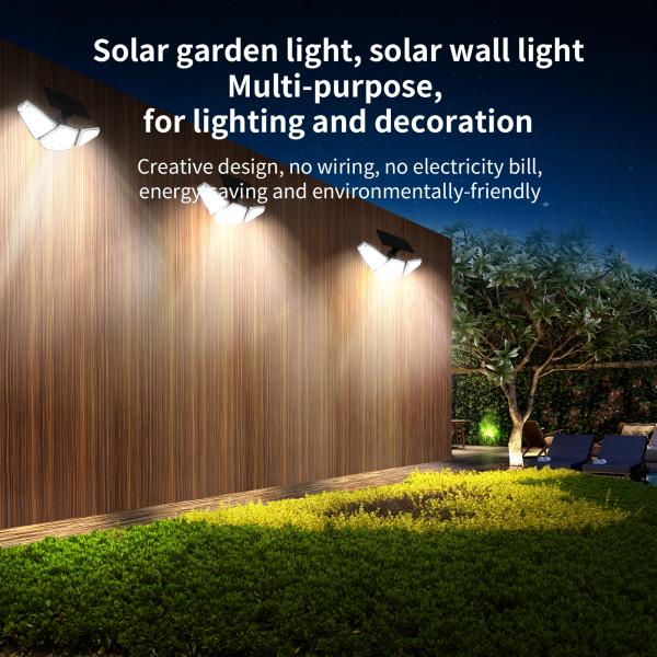 Solar light|LED waterproof three-head multi-angle lighting|1.5w monocrystalline silicon solar panel|2200mah battery|plr