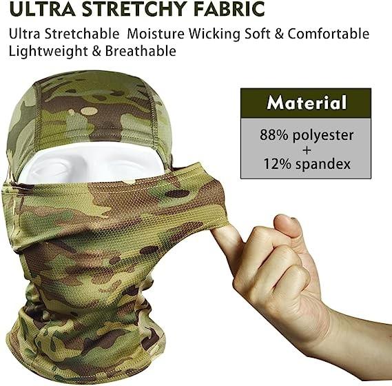 Outdoor Camouflage Tactical Mask Scarf Military Camo Face Mask Bandana Balaclava Hood Headwear Men Women Tactical