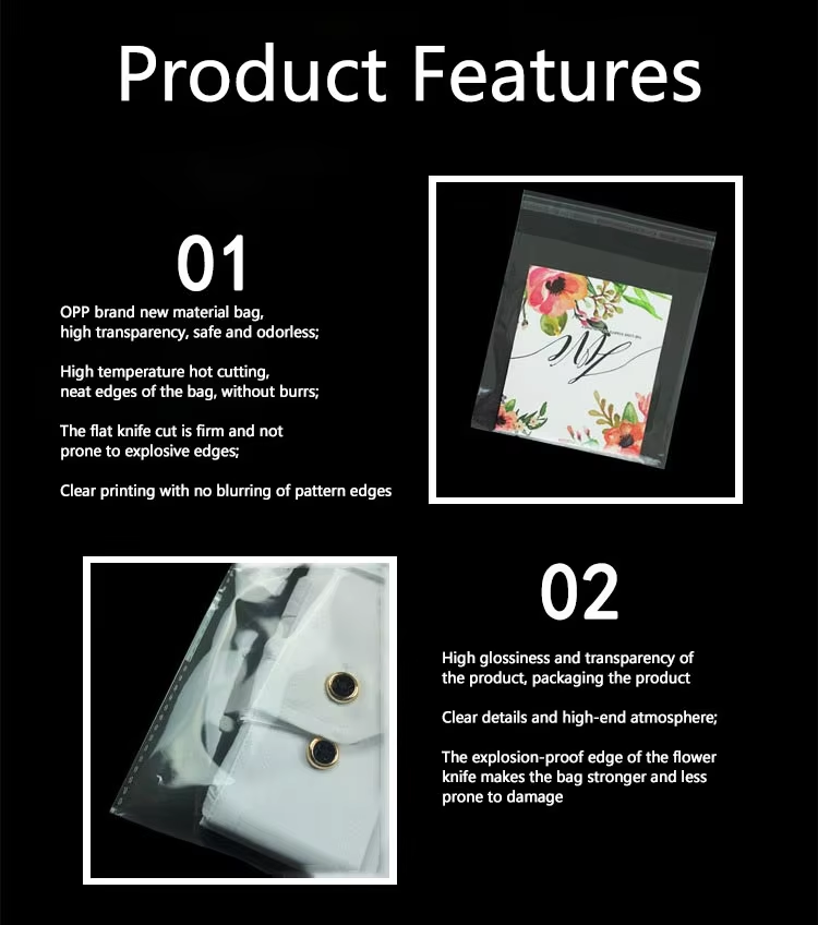 Wholesale Customized Opp Plastic Self Adhesive Sealing Transparent Poly Bread Cookie Packing Bag