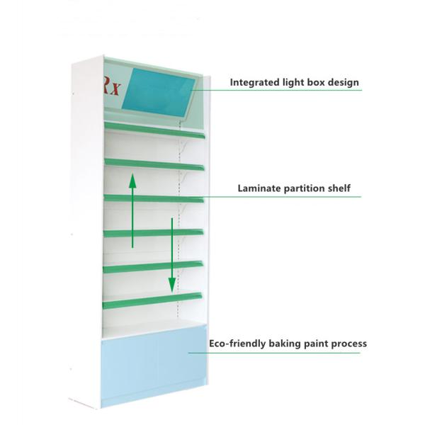 Multifunctional Pharmacy Display Shelves Pharmacy Medical Shop Racks