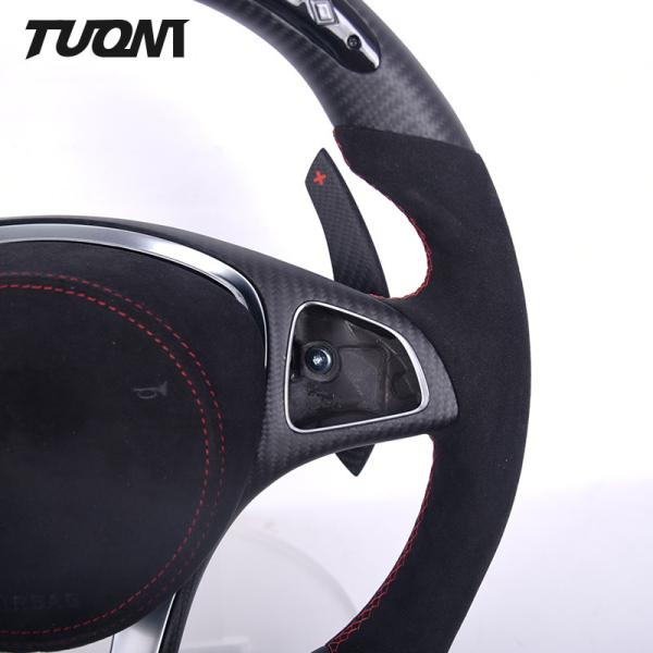 W205 CLA Alcantara Real Carbon Fiber Mercedes Benz Steering Wheel With LED