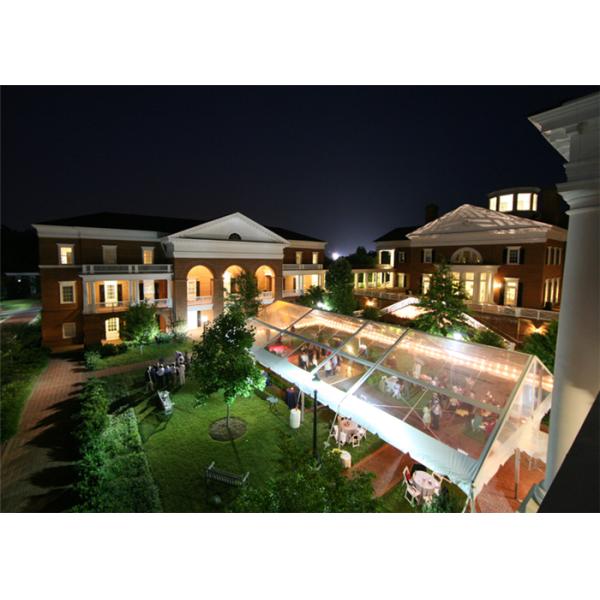 Large Transparent Party Tent With Glass Wall , Clear roof marquee For Wedding SGS