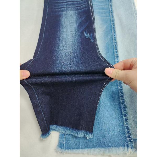 Tejido denim de 8oz con hilo Siro de spandex débil, cruzado y con motas, construcción 12+12*21/40 para vaqueros o abrigo de denim