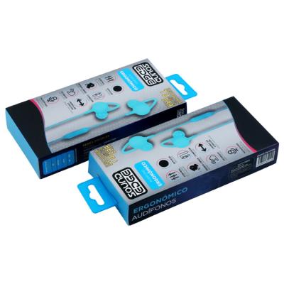 Custom Made Printing Recyclable Paper Earphone Packaging Box