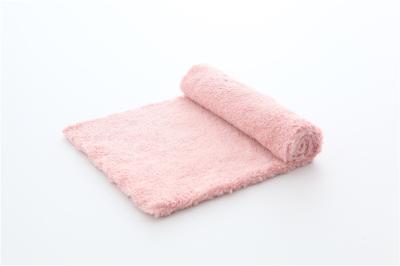 20x40cm pink color microfiber microfibre plush coral fleece towel