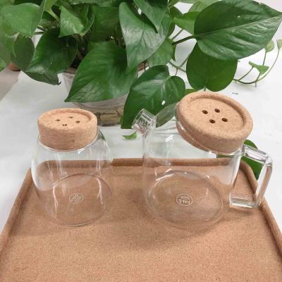Tipo jarro de vidro do botão do bule com Cork Lid Stopper Antiwear 1.2*1in