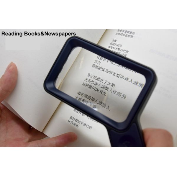 3X Handheld Screen Magnifier LED Light Book Reading Maintenance Identification Collection Jewelry Antique Foldable Desktop