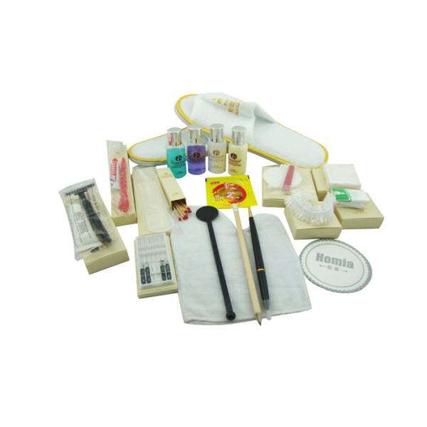 20 Contents Hotel Amenity Kits With Coral Fleece Slippers / Plastic Toothbrush 