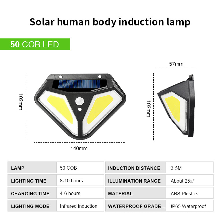 Свет стены СИД датчика движения 3.7Volt PIR SMD2835 солнечный приведенный в действие
