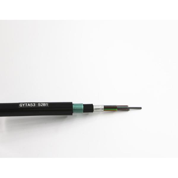 GYTA53 Fiber Optic Cord Doubel Sheath Armoured Flame Retardant Direct Buried Cable