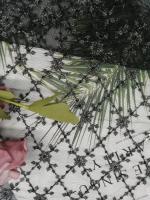 Artigos do fundamento de Mesh Sequin Embroidered Fabric For do tule do ODM